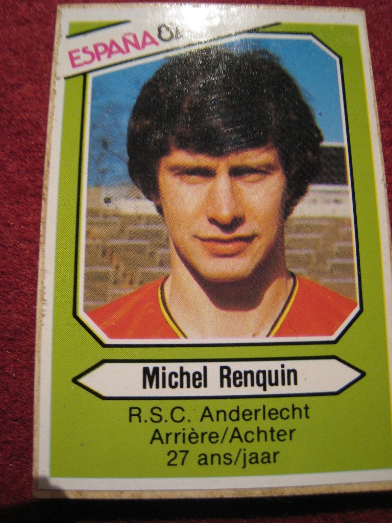 Pre Panini Spanje 82 Michel Renquin RSC Anderlecht, Verzenden, Gebruikt, Sticker