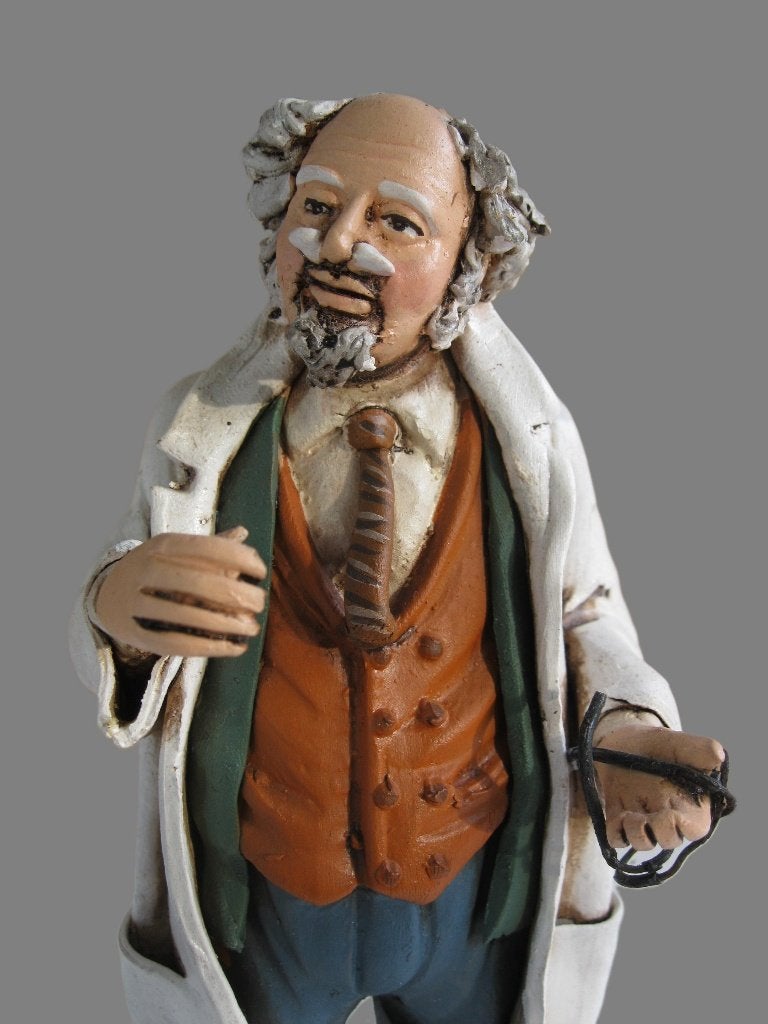 Beeld dokter in keramiek., Enlèvement, Fait main, Statue