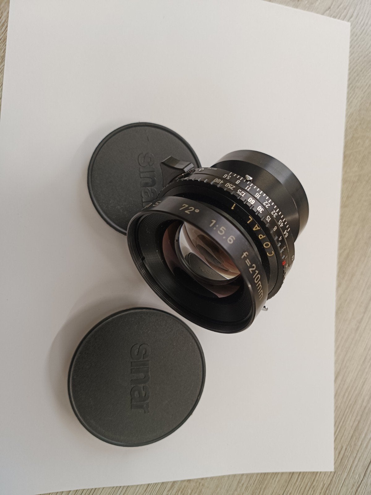 Sinaron S 210mm f5.6 voor 4x5", Ophalen