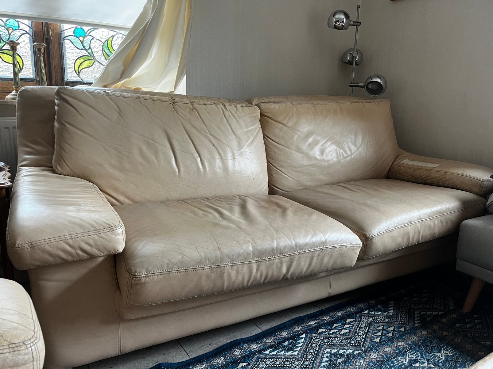 Canapés en cuir, Huis en Inrichting, Zetels | Zetels, Ophalen, Gebruikt, 150 tot 200 cm, Tweepersoons