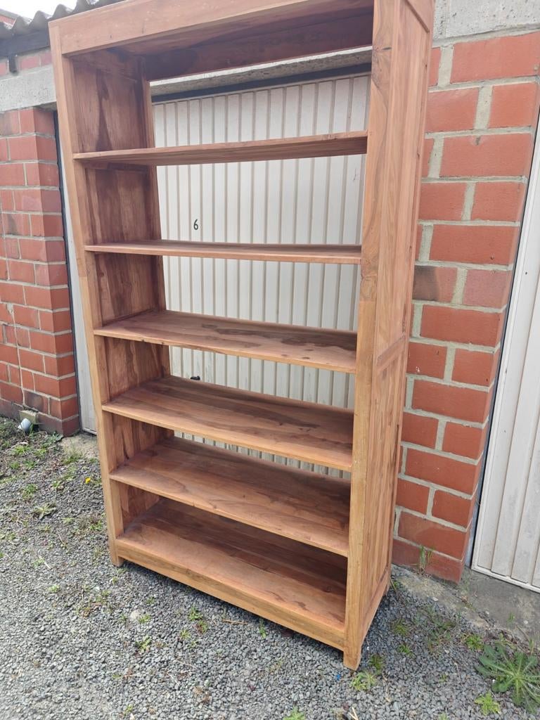 Massief houten boekenkast, 222cm hoog!, Huis en Inrichting, Kasten | Boekenkasten, Ophalen