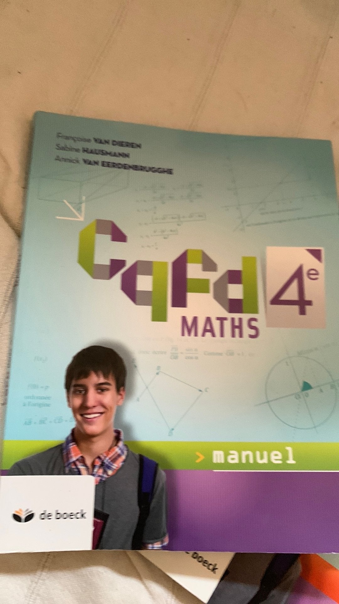 de BOECK-VAN IN: CQFD MATHS 4ème secondaire (manuel+corrigé), Livres, Enlèvement, Comme neuf, Secondaire