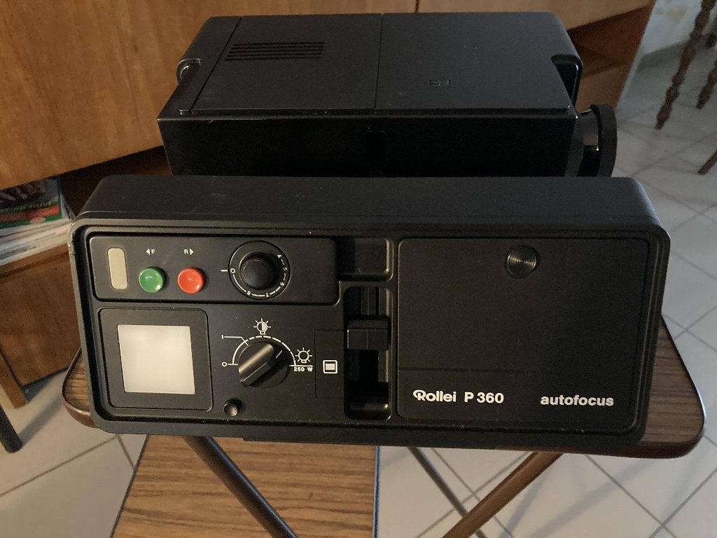 Diaprojector, Enlèvement, Utilisé, Avec écran
