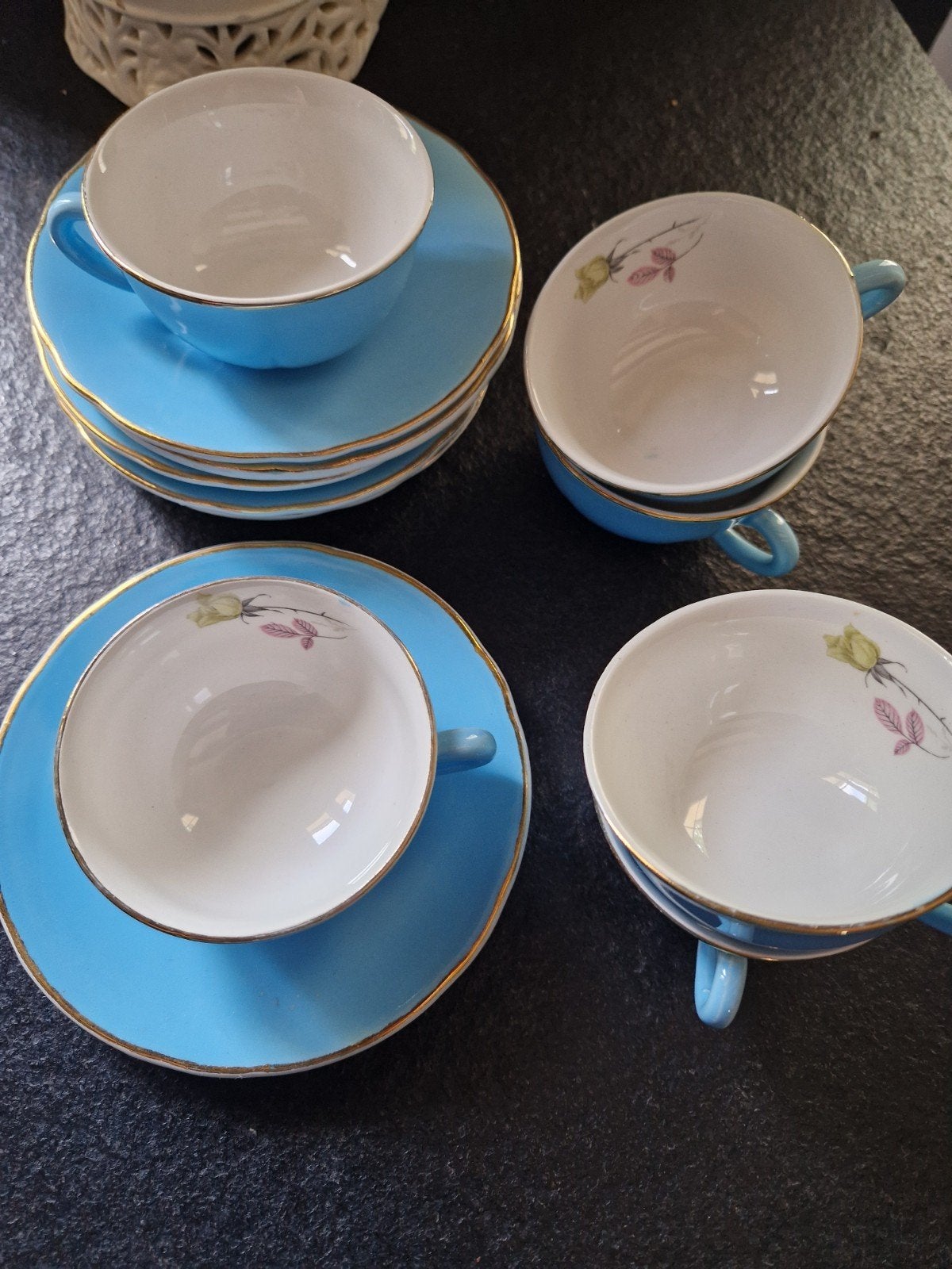 6 kopjes en schotels van Lunéville, Antiek en Kunst, Ophalen of Verzenden