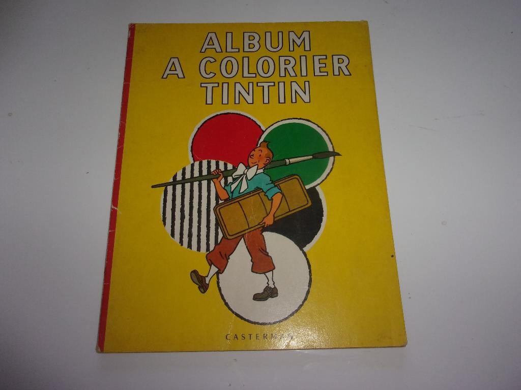 bd tintin album a colorier 1961 couverture jaune, Enlèvement