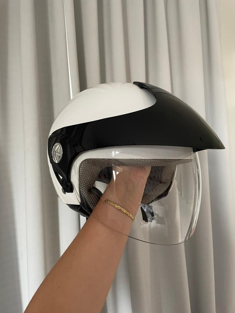 LS2 Midway scooterhelm / jethelm wit – maat S, Motoren, Overige merken, Dames, Jethelm, Ophalen of Verzenden