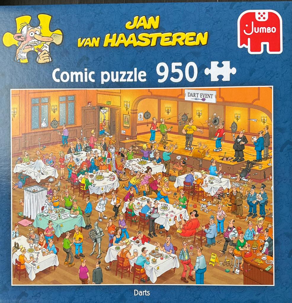 Jan Van Haasteren - Darts - 950 stuks, Enlèvement, 500 à 1500 pièces, Comme neuf, Puzzle