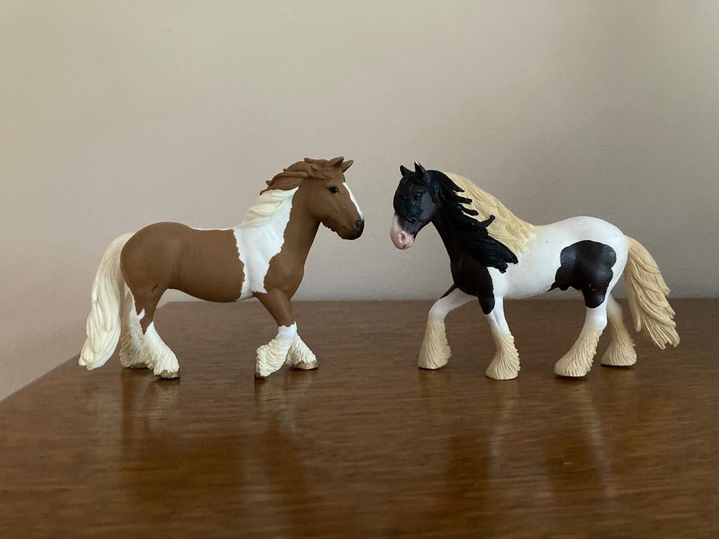Schleich hengst en merrie, Collections, Collections Animaux, Enlèvement ou Envoi, Comme neuf, Cheval, Statue ou Figurine