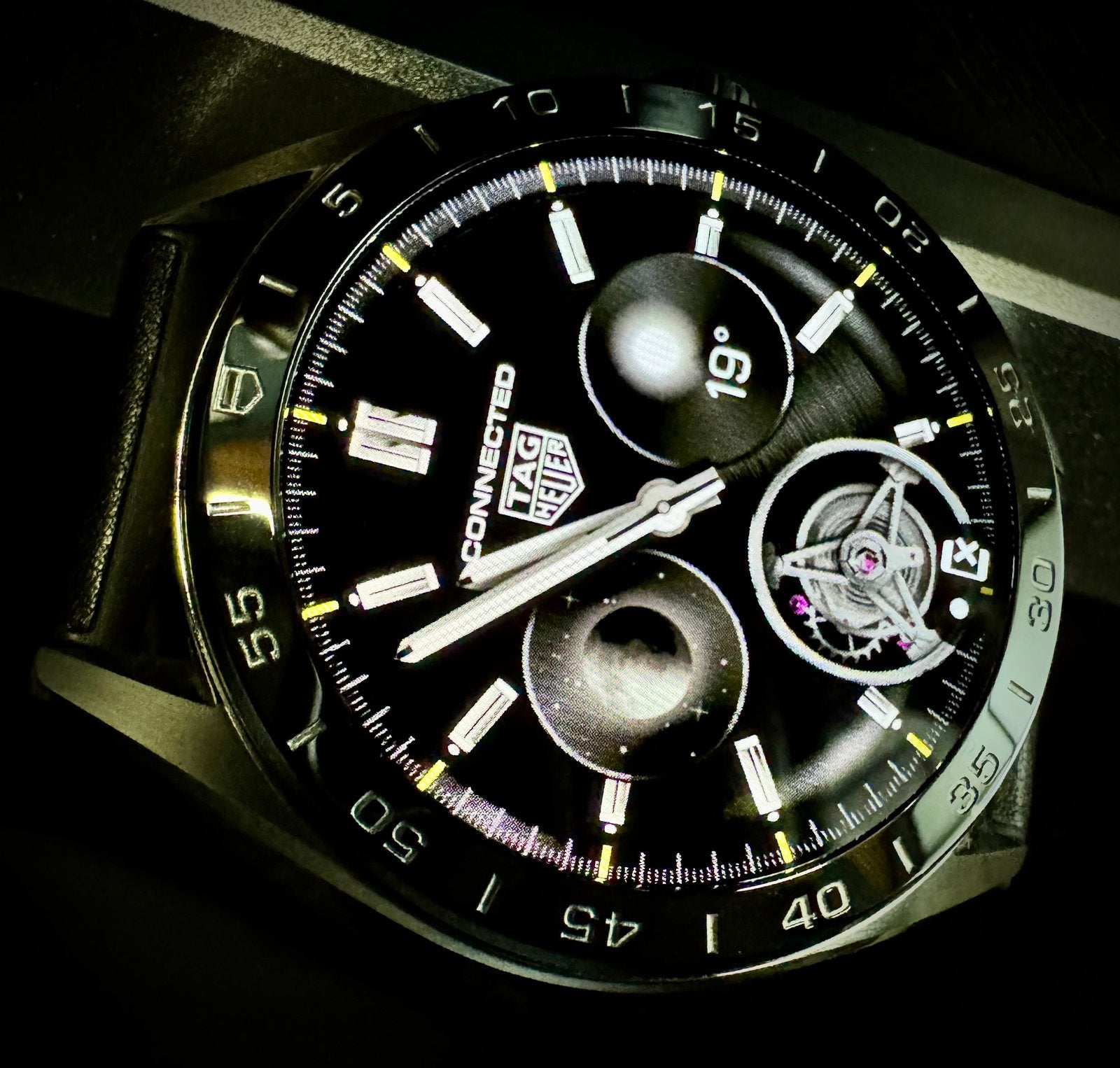 Tag Heuer Connected E4 45mm incl. pakket accessoires, Handtassen en Accessoires, Horloges | Heren, Ophalen, Zo goed als nieuw