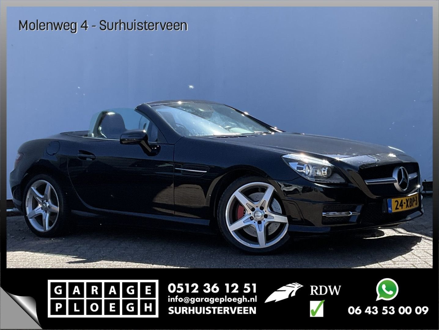 Mercedes-Benz SLK 200 AMG line Automaat Leer Pdc Orig.NL Nav, Auto's, Mercedes-Benz, Automaat, Cabriolet, Zwart, SLK