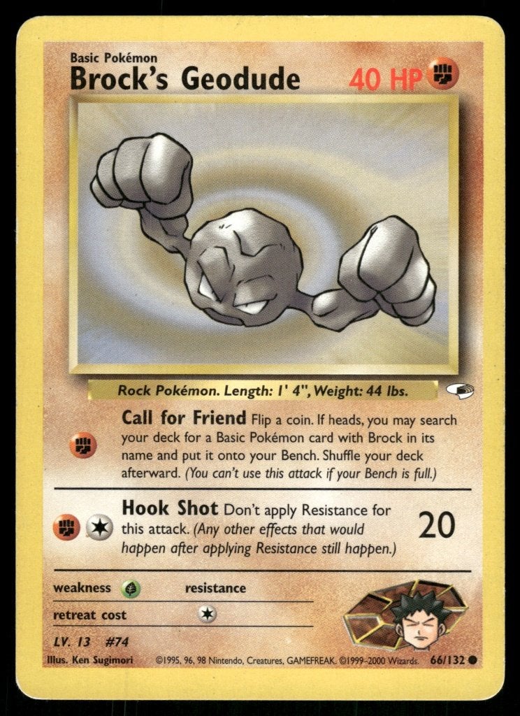 Brock's Geodude 66/132 - Gym Heroes, Envoi, Utilisé