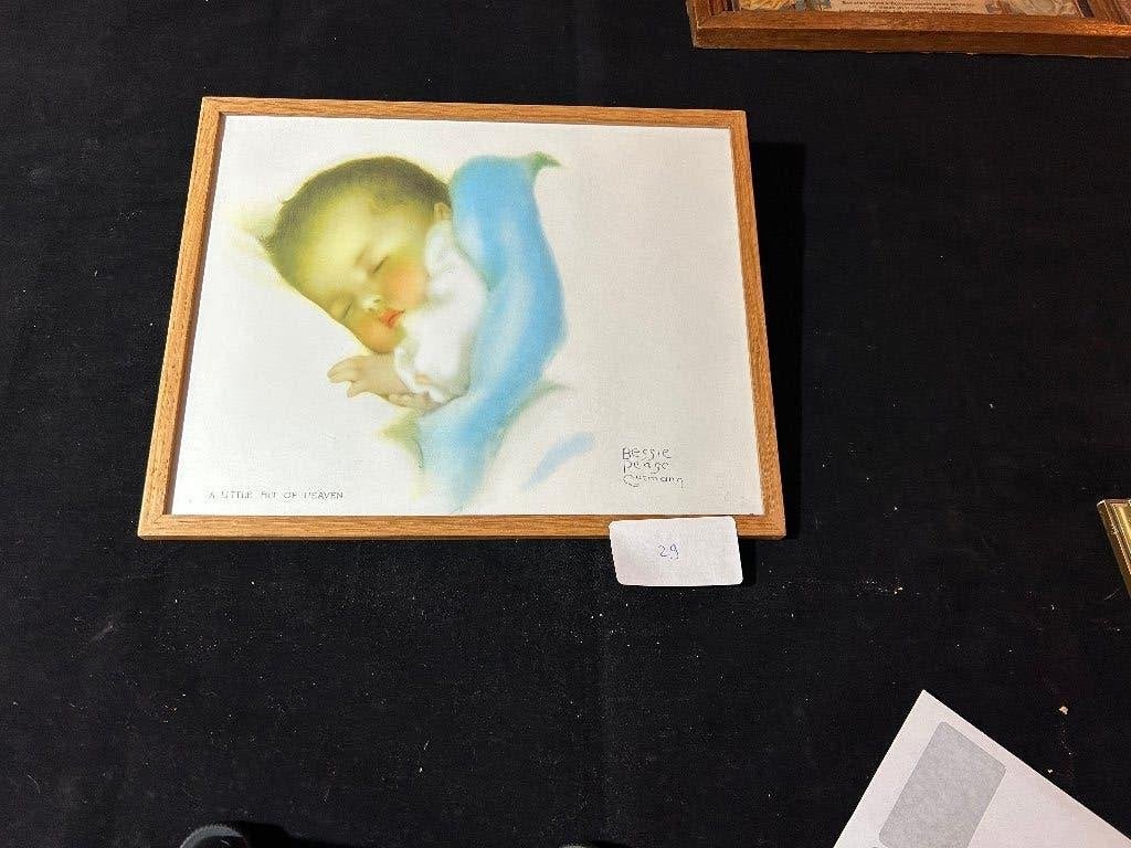 Vintage Kunstprint  Bessie Pease Gutmann, Antiek en Kunst, Ophalen, Portret en Figuren, Lithografie, Ingelijst