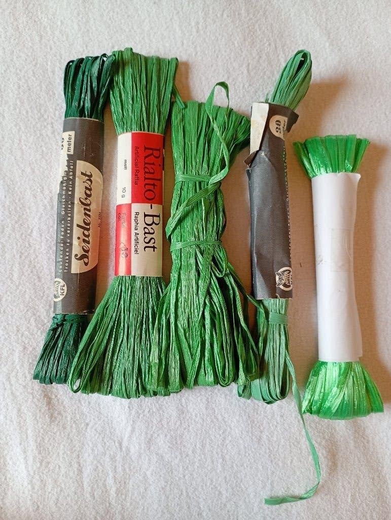 Écorce verte de raphia Rialto 5x, Enlèvement ou Envoi, Neuf, Vert, Matériel de bricolage