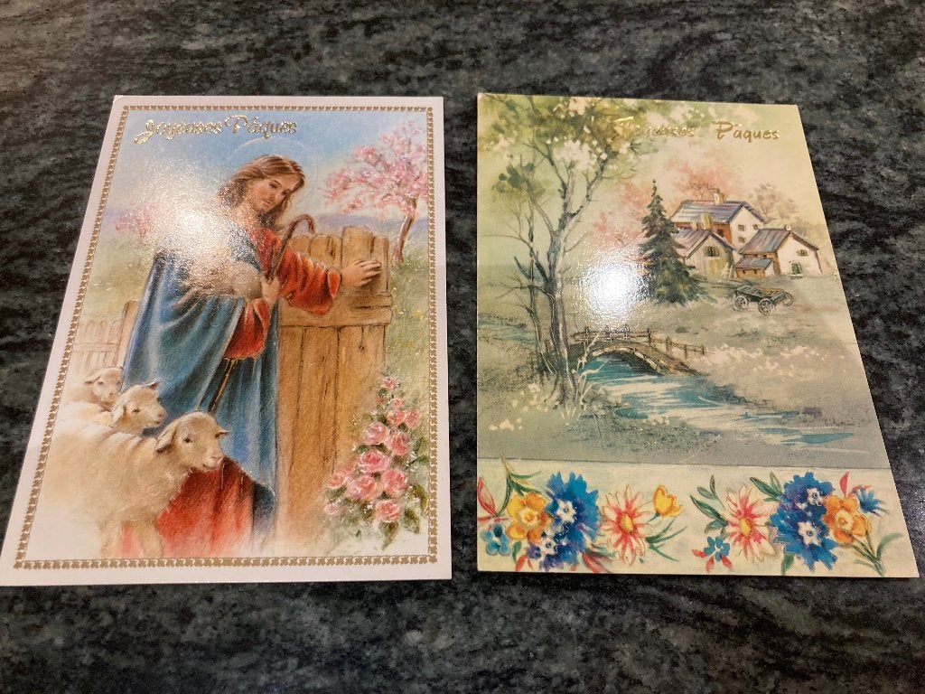 oude kers-en wenskaarten, Ophalen of Verzenden, Gebruikt
