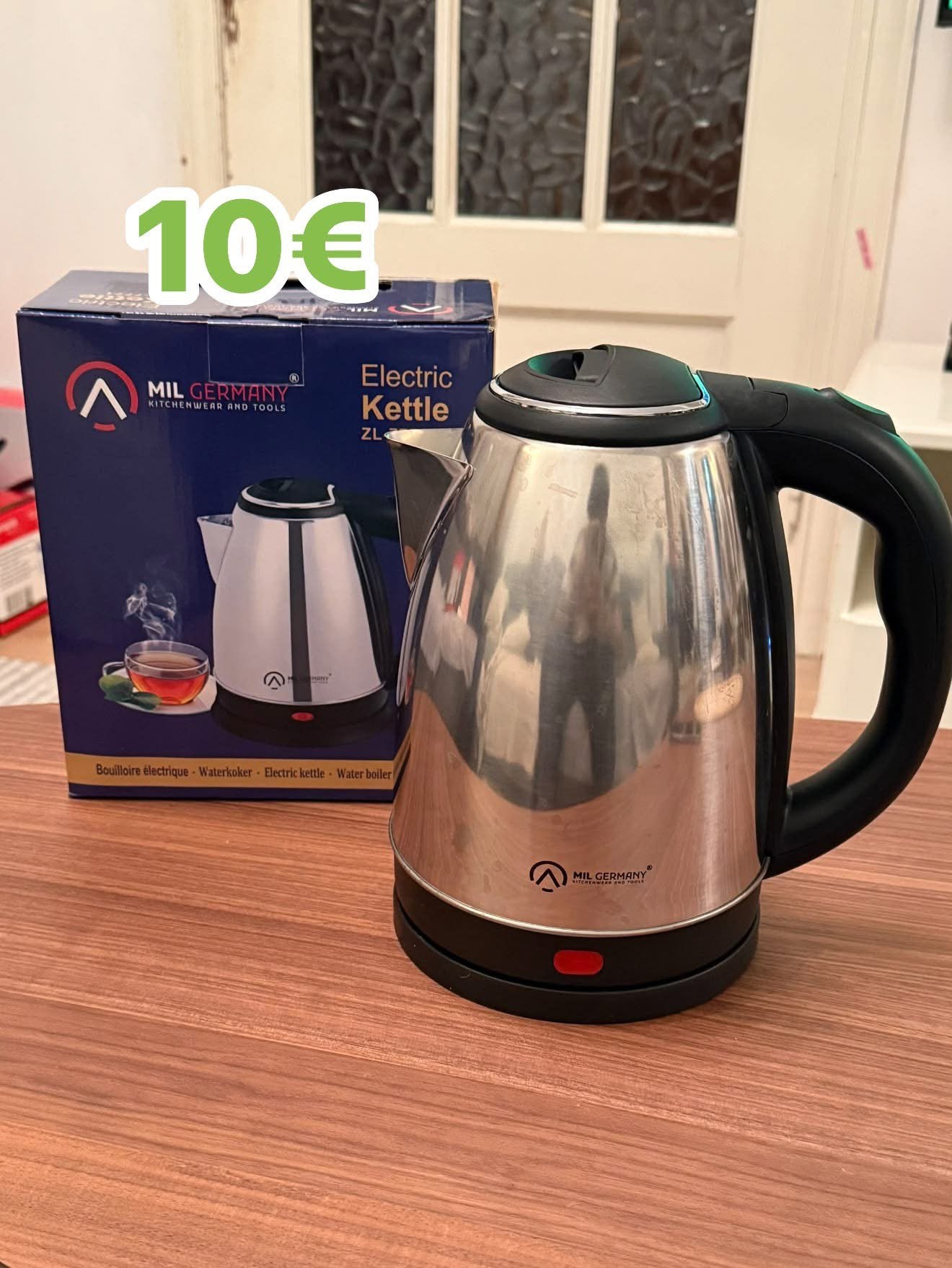 Bouilloire electrique inox Mil Germany, Elektronische apparatuur, Ophalen, Nieuw