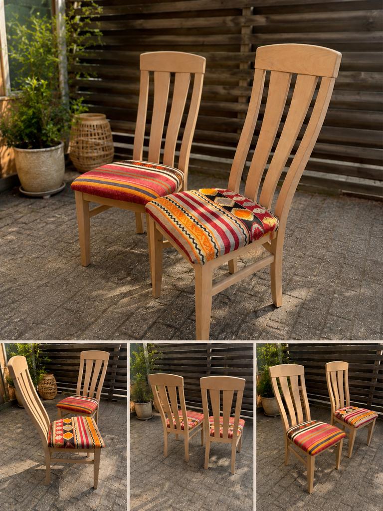 Handgemaakte houten stoelen, Ophalen, Zo goed als nieuw