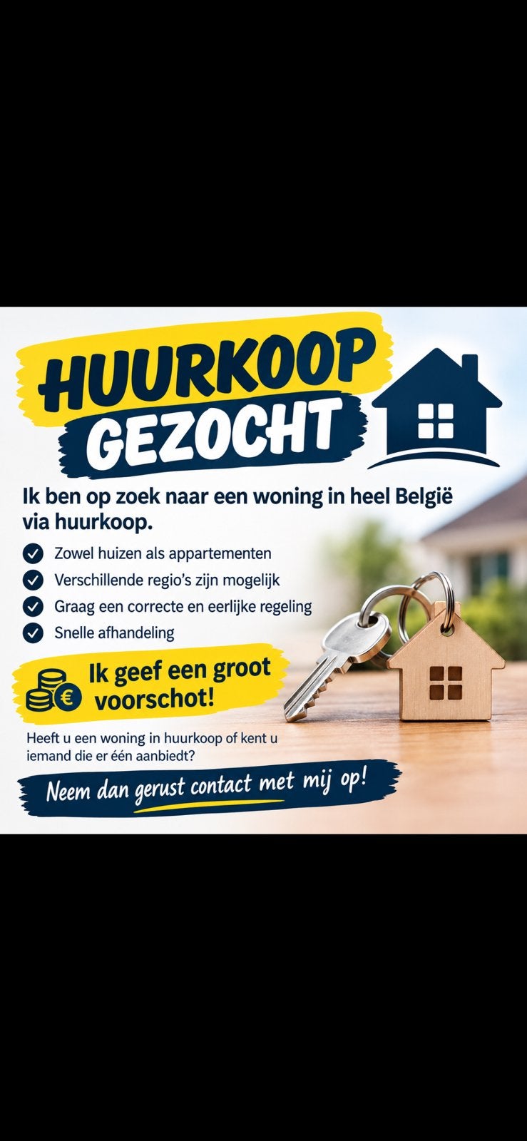 huurkoop woning gezocht!, Rijbewijs B, 25 - 32 uur, Verkoop en Handel, Vast contract