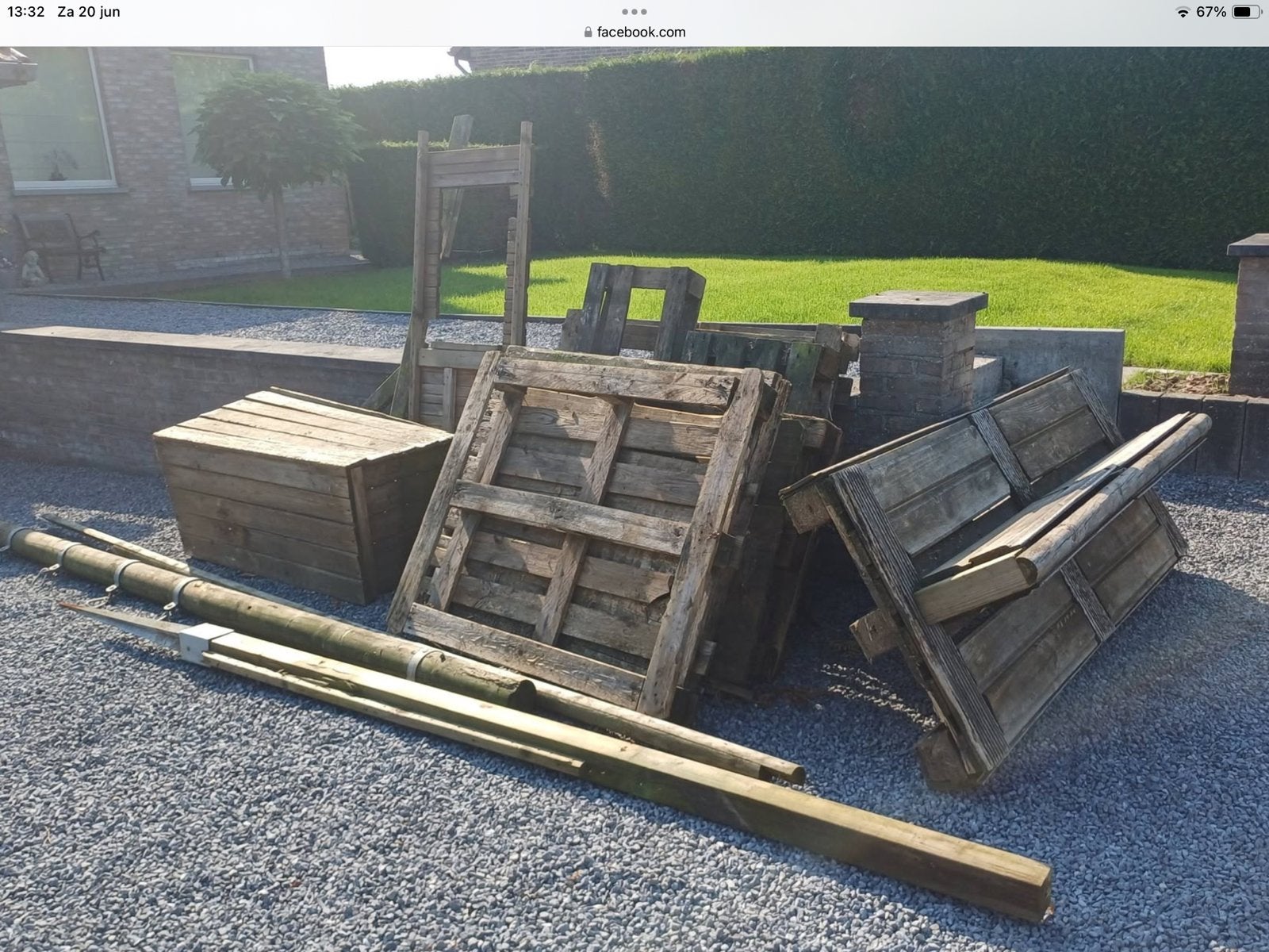 Gratis af te halen , hout, Bricolage & Construction, Bois & Planches, Enlèvement, Utilisé, Palette
