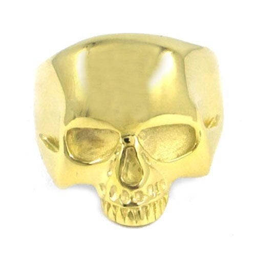 Bague tête de mort en acier inoxydable doré, Bijoux, Sacs & Beauté, Bagues, Neuf, Femme ou Homme, Or, Fer ou Acier, Enlèvement ou Envoi