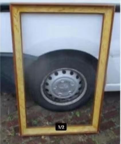 Mooie Grote Houten Lijst - 111x71 / 99x59, Schilderijlijst, Ophalen of Verzenden, Zo goed als nieuw, Hout