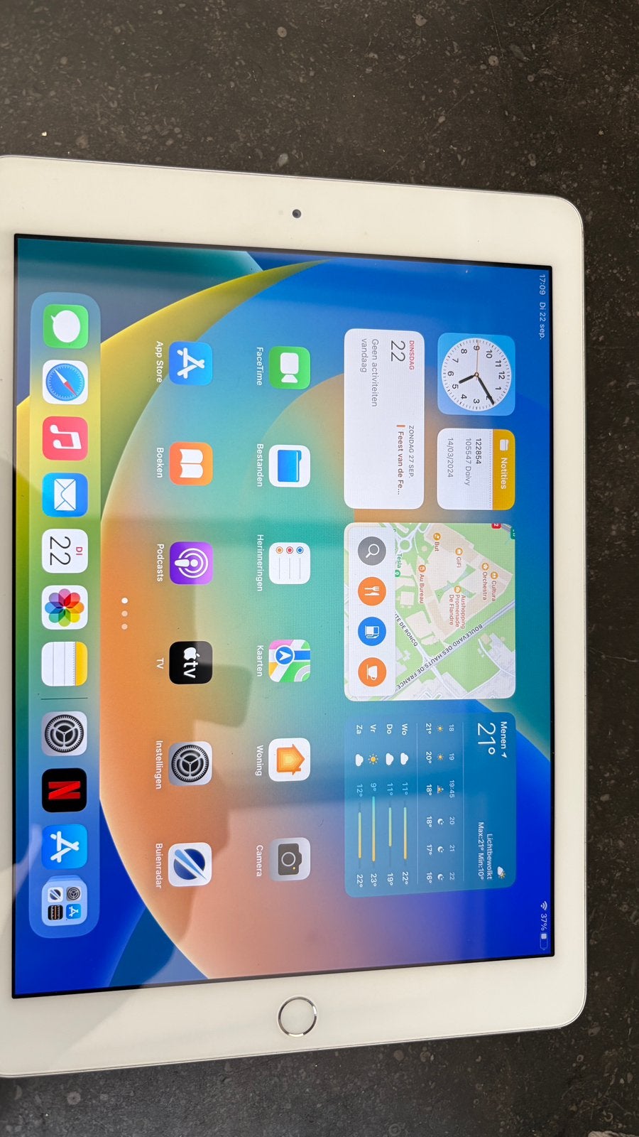 Apple I pad 5  de generatie 128gb, Computers en Software, 10 inch, Apple iPad, Wit, Ophalen of Verzenden