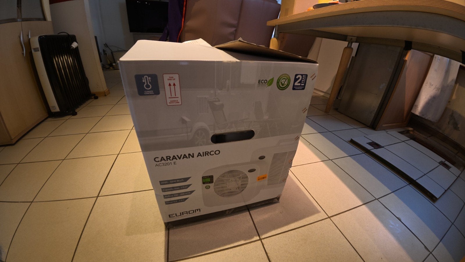 Caravan split airco Eurom 3200BTU, Ophalen, Nieuw