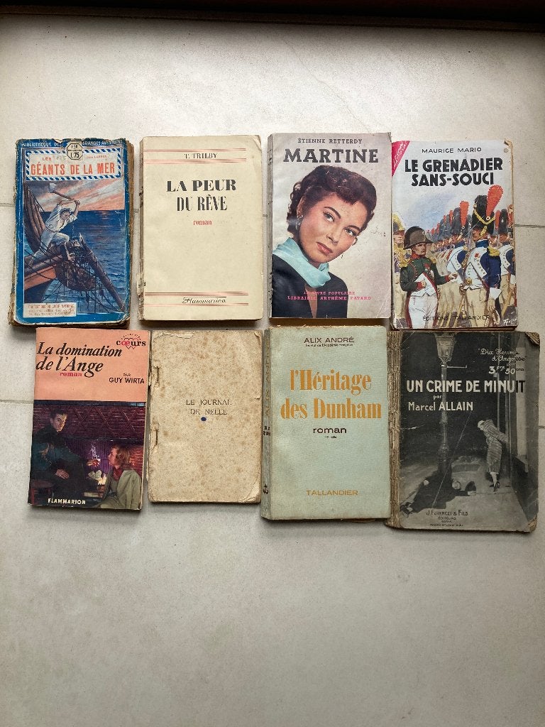Romans populaires anciens (8 livres), Enlèvement ou Envoi, Utilisé, Europe autre