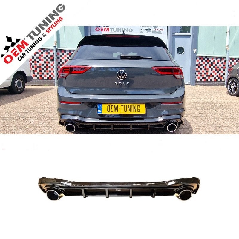 Diffuser geschikt voor Golf 8 | GTI-Look | 20-24 | chrome, Volkswagen, Nieuw, Ophalen of Verzenden, Achter