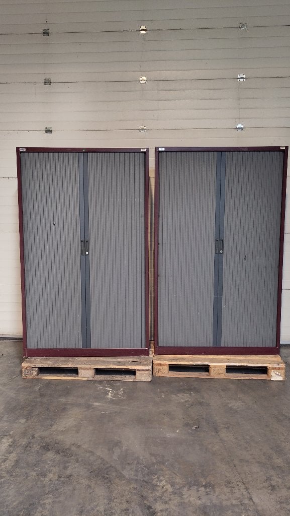 2 metalen roldeurkasten / archiefkasten – 120 x 195 cm, Ophalen, Gebruikt, 100 tot 150 cm, Metaal