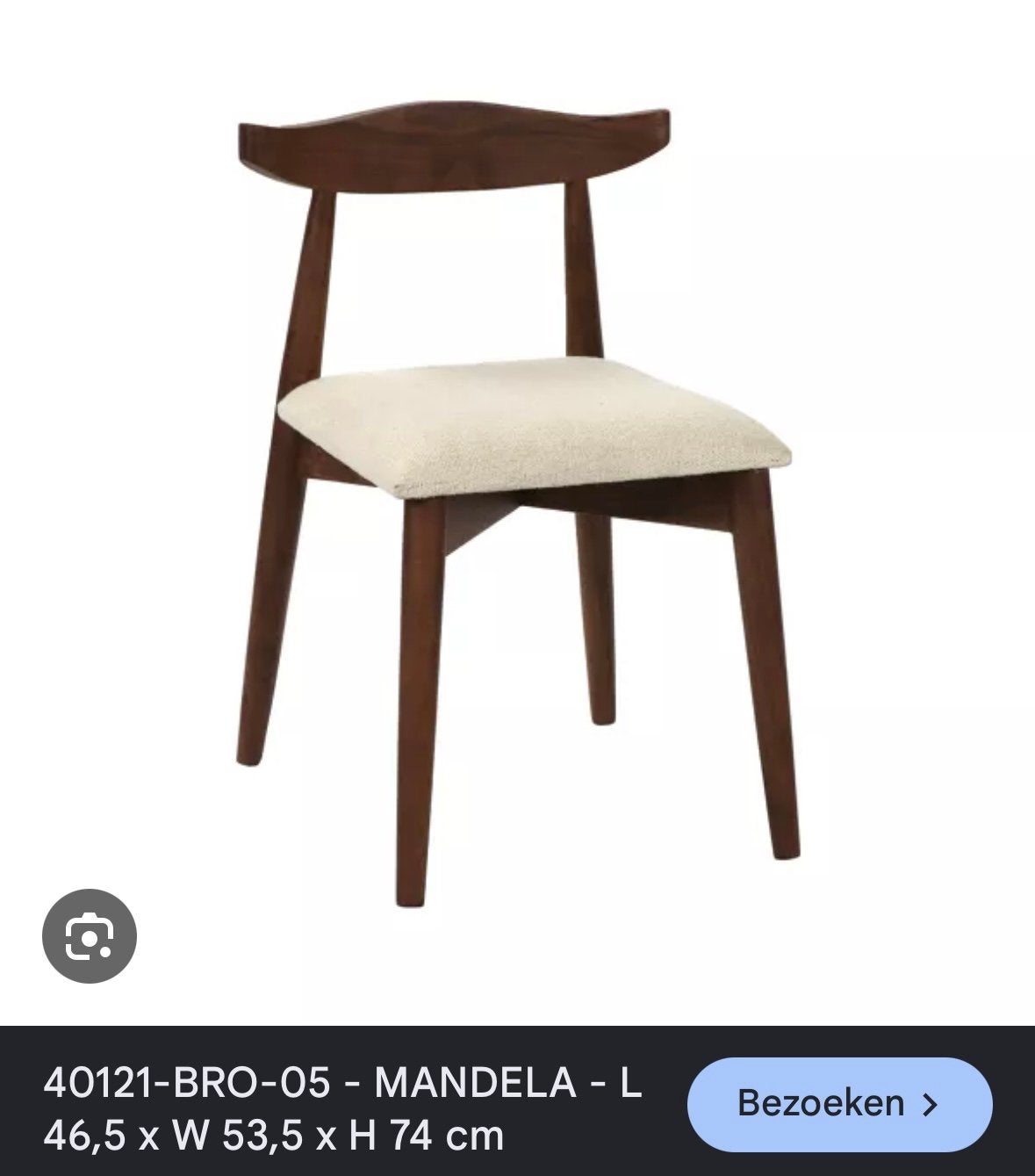 6x bruine eetkamerstoelen POMAX, Bois, Comme neuf, Brun, Enlèvement