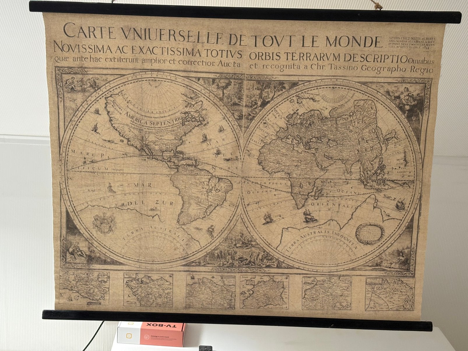 Wandkaart, Antiek en Kunst, Ophalen of Verzenden