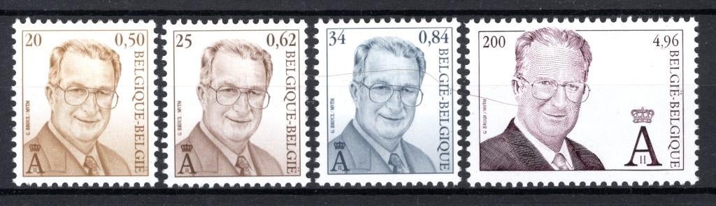 2980/2983 MNH** 2001 - Z.M. Koning Albert II, Ophalen of Verzenden, Postfris, Postfris