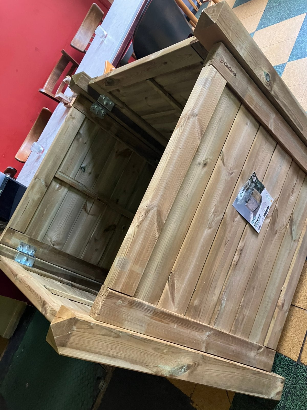 2 grote houten Bloembakken, Enlèvement, Neuf, Autres matériaux