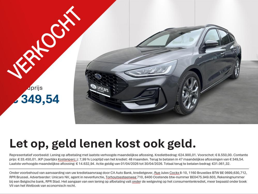 Ford Focus Clipper 1.0i EcoBoost MHEV 114kW ST-Line X DCT -, Auto's, 155 pk, Bedrijf, 3 cilinders, 1000 cc