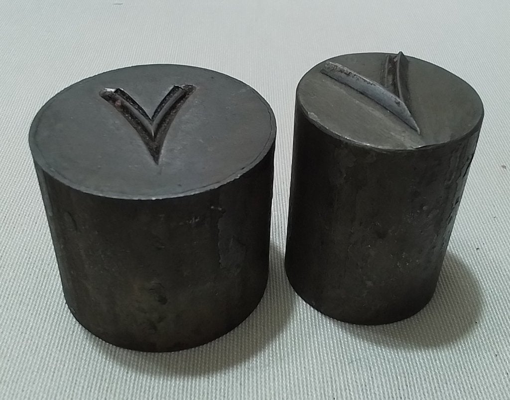 Antieke metalen slagstempel, Ophalen of Verzenden