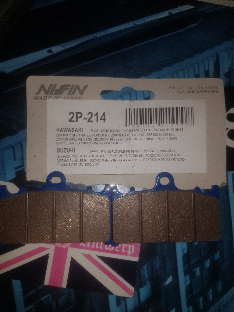 Suzuki,kwasaki nissin remblokken 2P-214, Motoren, Ophalen of Verzenden, Nieuw