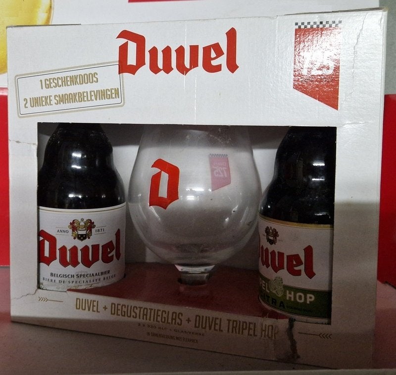 Duvel giftbox '725 jaar Puurs', Verzamelen, Glas en Drinkglazen, Ophalen of Verzenden, Bierglas
