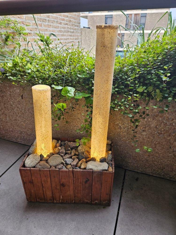 Terras lampen, Ophalen, Kunststof, Vloerspot of Grondspot, Zo goed als nieuw