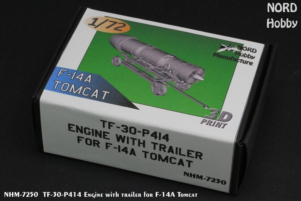 1-72 TF-30-P414 engine with trolley for F-14A Tomcat, Hobby & Loisirs créatifs, Neuf, Autres marques, Enlèvement ou Envoi, 1:72 à 1:144