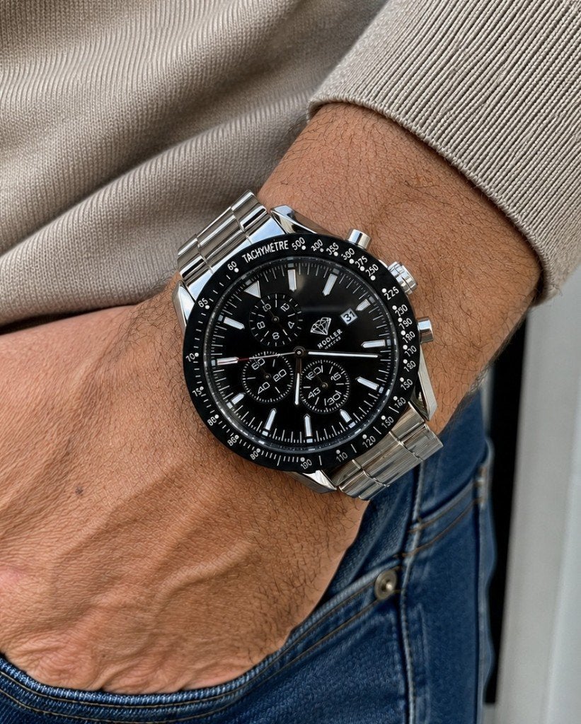 Hodler Lenk Black Herenhorloge – Nieuwprijs €499!!, Bijoux, Sacs & Beauté, Montres | Hommes, Autres marques, Autres matériaux