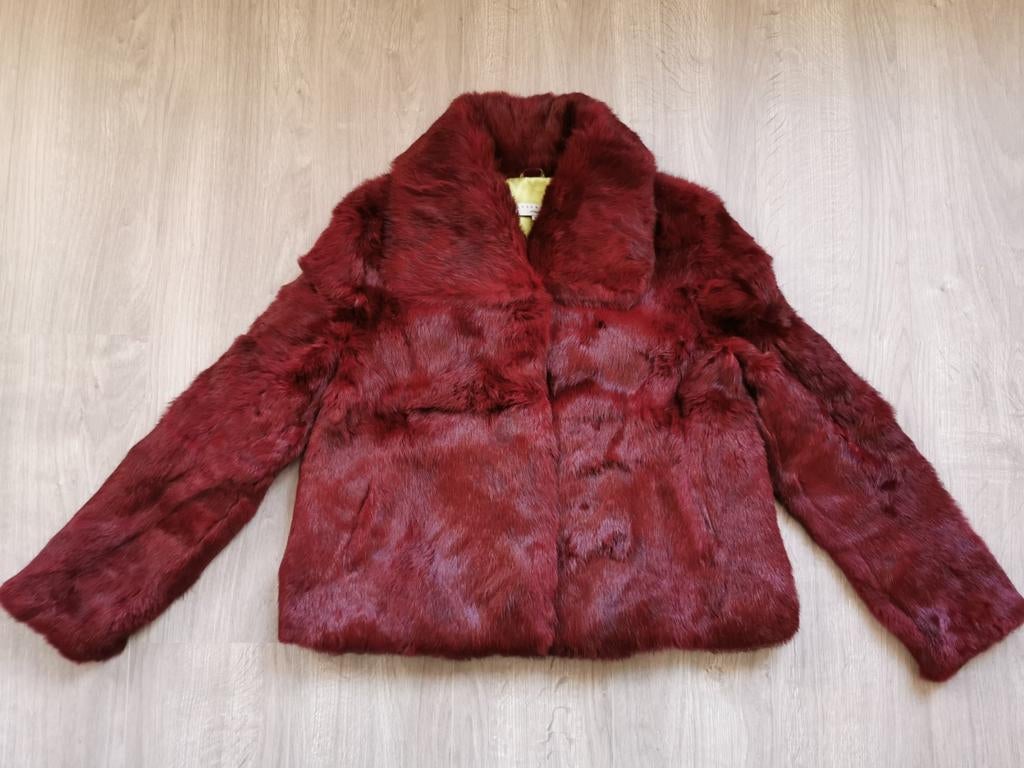 Bordeaux bontjas Essentiel - maat 38, Rouge, Taille 38/40 (M), Enlèvement ou Envoi, Essentiel Antwerp