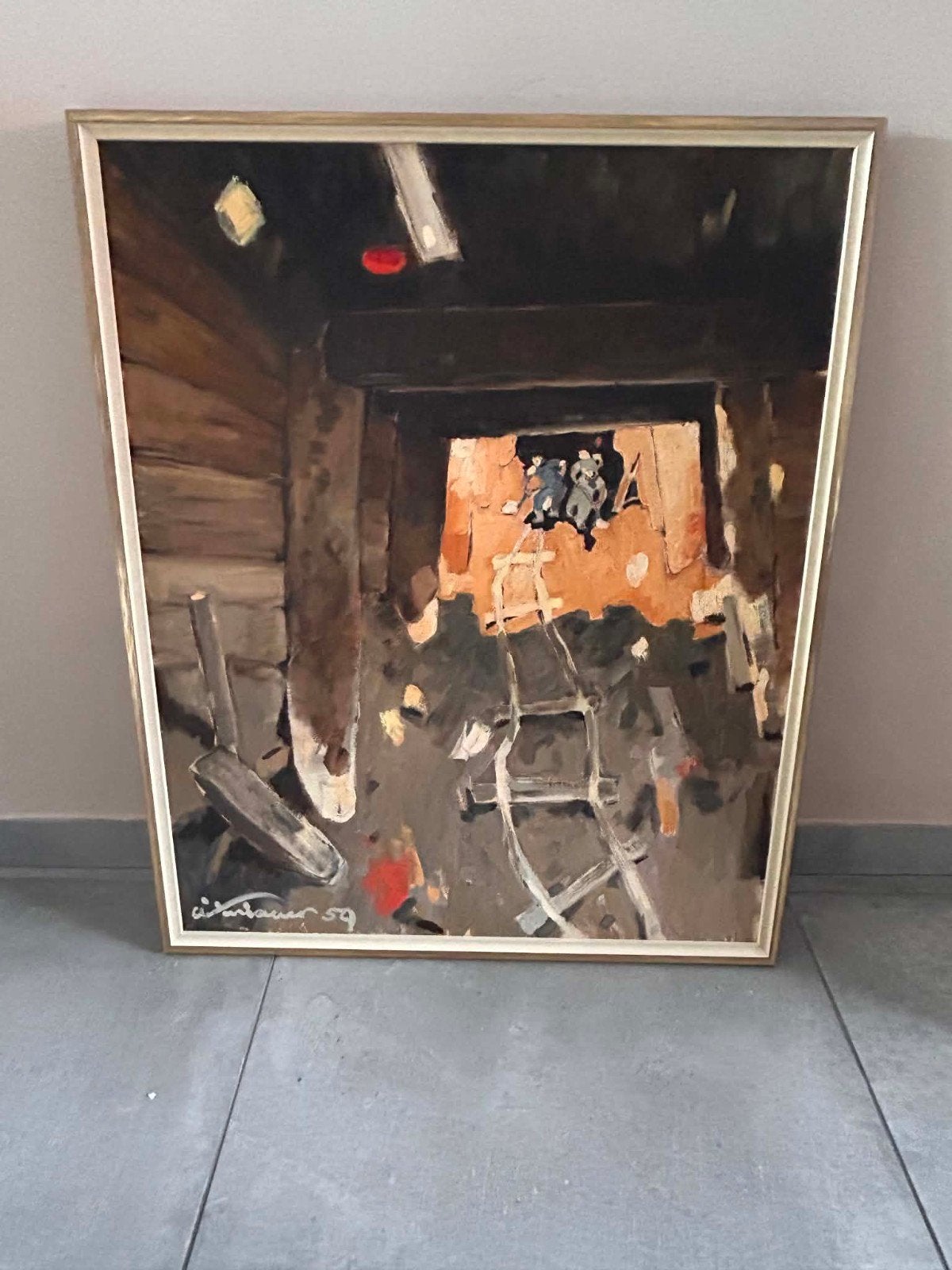 tableau au fond de la mine, Antiquités & Art, Enlèvement