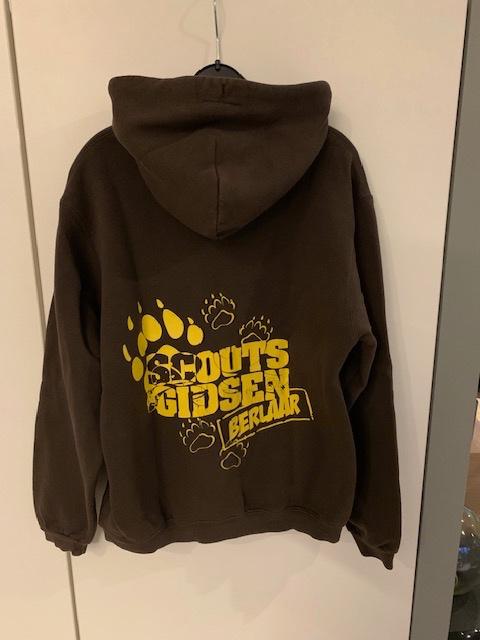 Scouts&gidsen Berlaar bruine sweater met opdruk: XS, Garçon ou Fille, Enlèvement ou Envoi, Chemise ou À manches longues, Scouts hopper