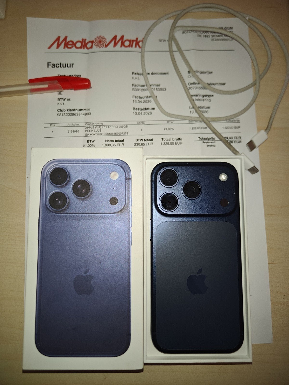 Iphone 17 Pro 256gb 21maanden Garantie nog., Télécoms, 256 GB, Enlèvement, Utilisé, Sans abonnement