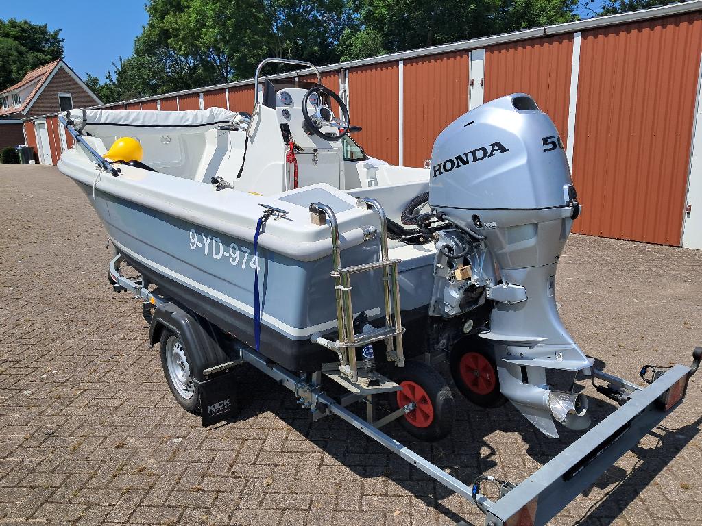 Console boot met nw 50pk honda (33 uur )plus nieuwe  trailer, Watersport en Boten, Ophalen, Overige merken, Zo goed als nieuw