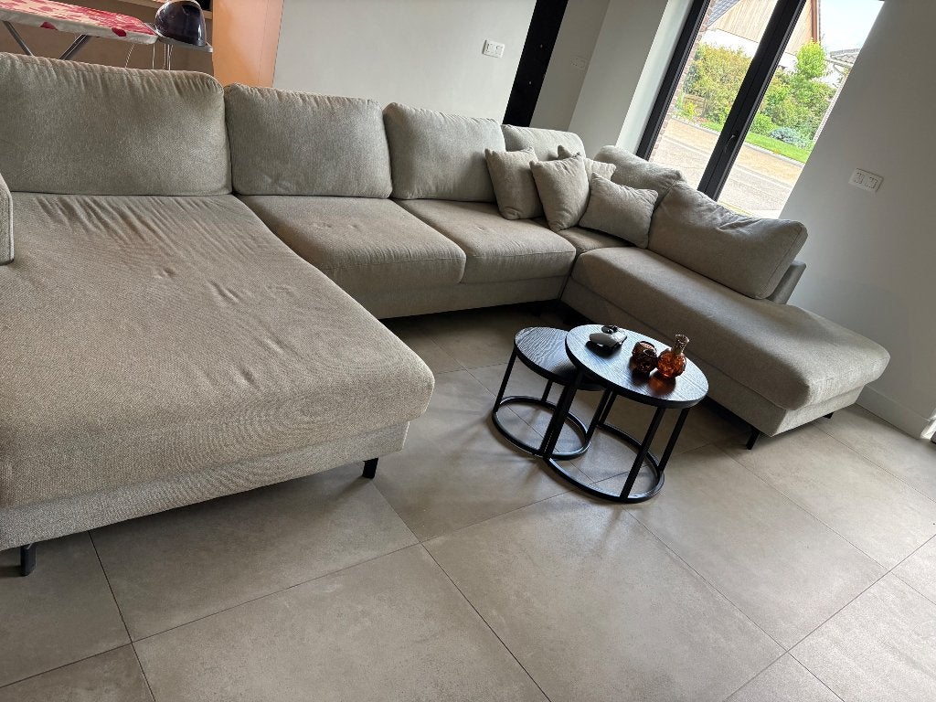 Gratis zetel, Huis en Inrichting, Ophalen, Gebruikt, Hoekbank, Stof