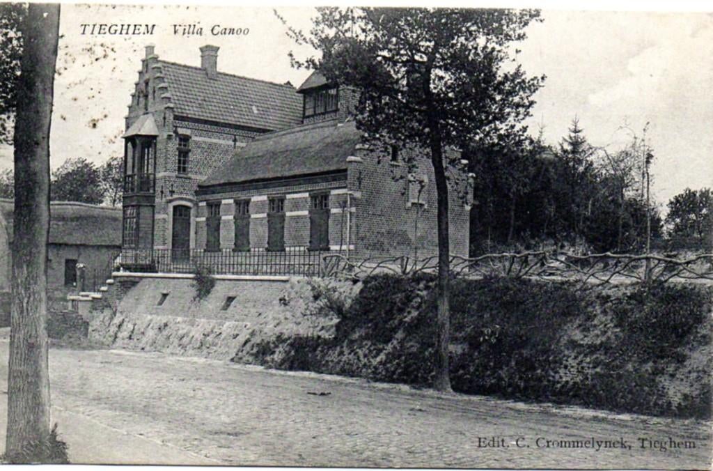 postkaart Tiegem villa Canoo, Verzamelen, Ophalen of Verzenden
