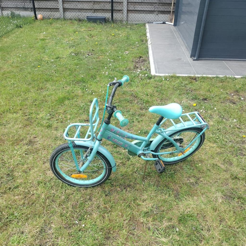 Meisjes fiets, lichtgroen, 18 inch, Fietsen en Brommers, Ophalen, 18 inch