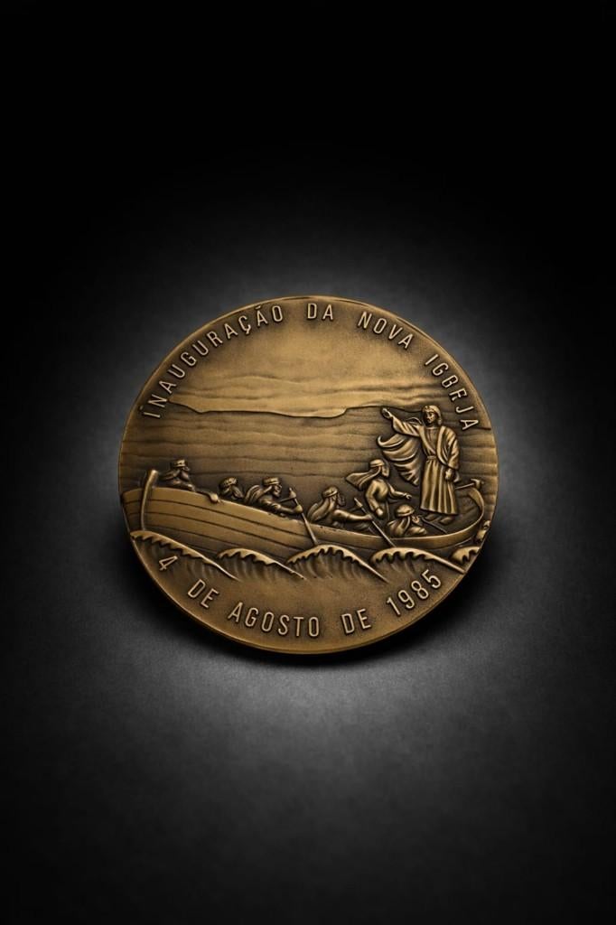 Portugese bronzen medaille, Ophalen of Verzenden, Brons