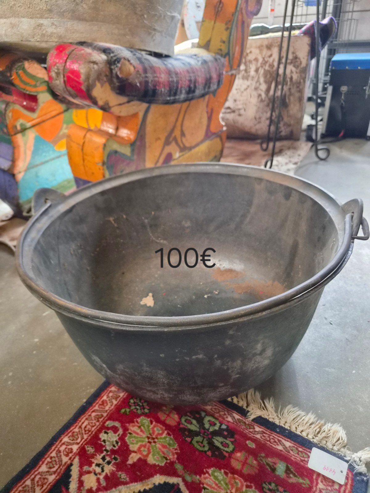 Vintage zinken badkuipen/ teil grote decoratieve kuip, Ophalen, ., ., Tuin